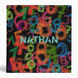 Personalised Colourful Numbers Graffiti Binder