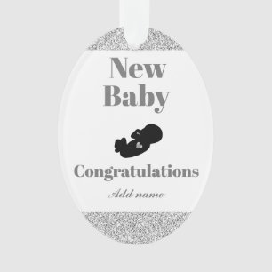 Personalised congratulations new baby ornament