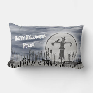 Personalised Creepy Halloween Scarecrow Cushion