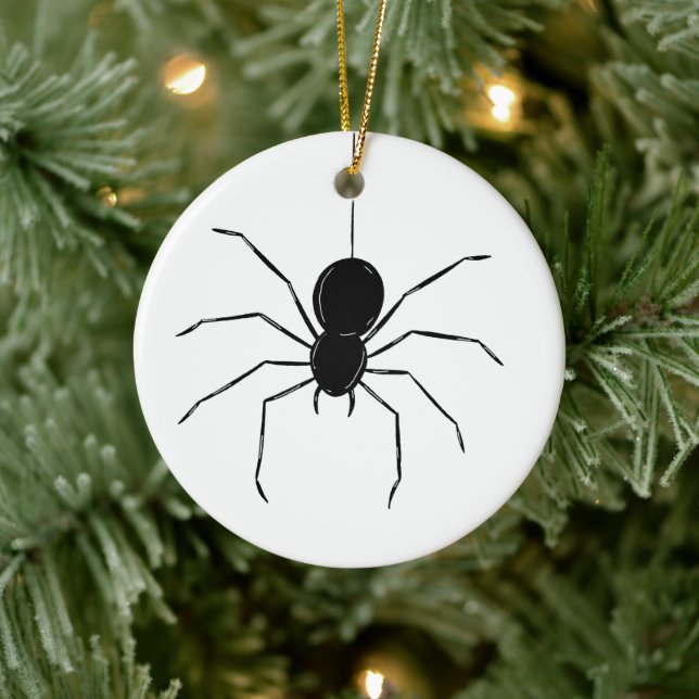 Personalised Creepy Spider Halloween Tree Ornament (Tree)
