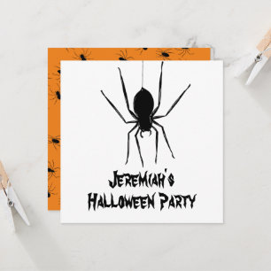 Personalised Creepy Spiders Halloween Invitation