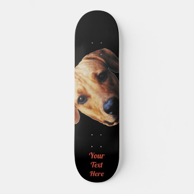 Personalised Custom Dog Face On Skateboard (Front)