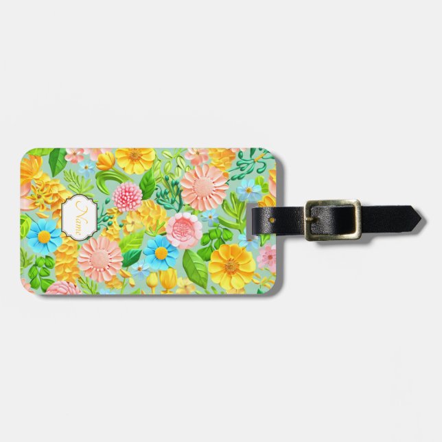 Personalised, Custom made Luggage Tag (Front Horizontal)