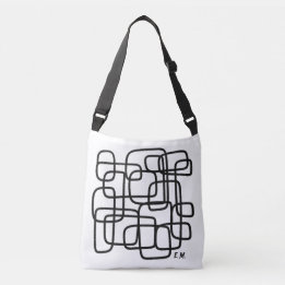 Personalised Custom Name Abstract Line Art Crossbody Bag