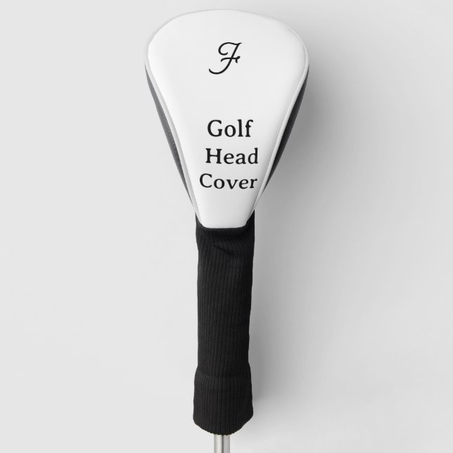Personalised custom simple Golf Head Cover (Front)