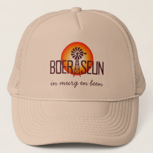 Personalised / Custum BOERSEUN Windpomp Afrikaans  Trucker Hat