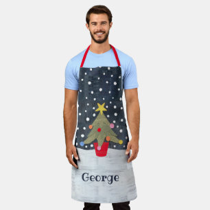 Personalised Cute Christmas Tree Apron