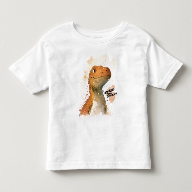 Personalised Cute Dinosaur t shirt (Front)