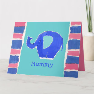 Personalised Cute Elephant Mother's Day Card