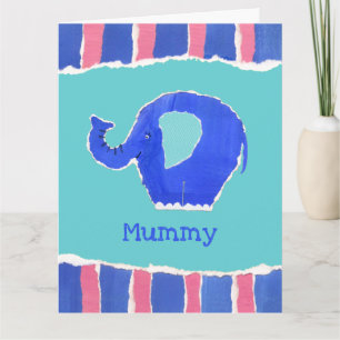 Personalised Cute Elephant Mother's Day Card