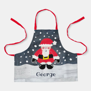 Personalised Cute Father Christmas Santa Claus Apron