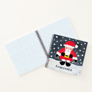 Personalised Cute Father Christmas Santa Claus Not Notebook