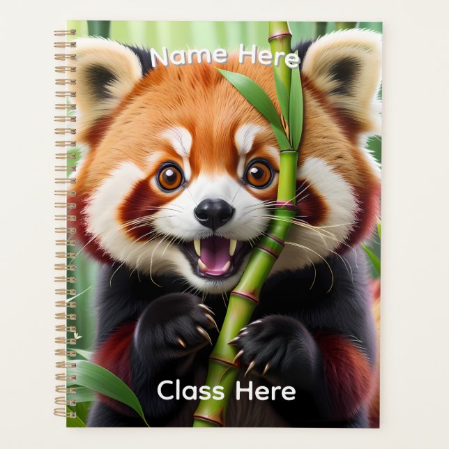 Personalised Cute Kawaii style Red Panda  (Devant)