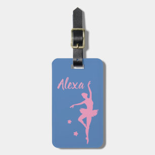Personalised Cute Kids Ballerina luggage tag