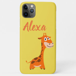 Personalised Cute Kids Giraffe Jungle iPhone 11 Pro Max Case