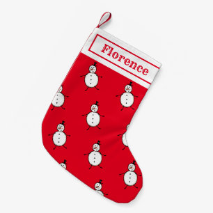 Personalised Cute Snowman Stocking