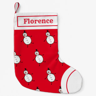 Personalised Cute Snowman Stocking