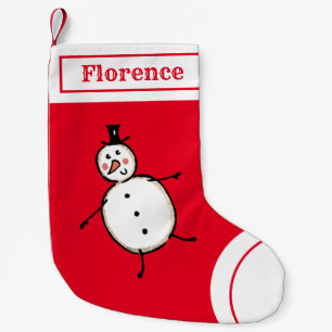 Personalised Cute Snowman Stocking