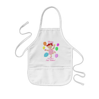Personalised Daisy Cupcake Balloon Kids Kids Apron
