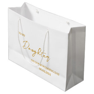 Personalised Daughter Bride gift bag,to myDaughter Large Gift Bag