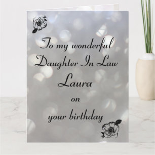 Personalised Daughter In Law Birthday Card