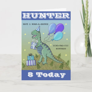 Personalised Dinosaur Birthday Card
