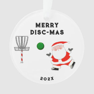 personalised disc golf holiday gift ornament