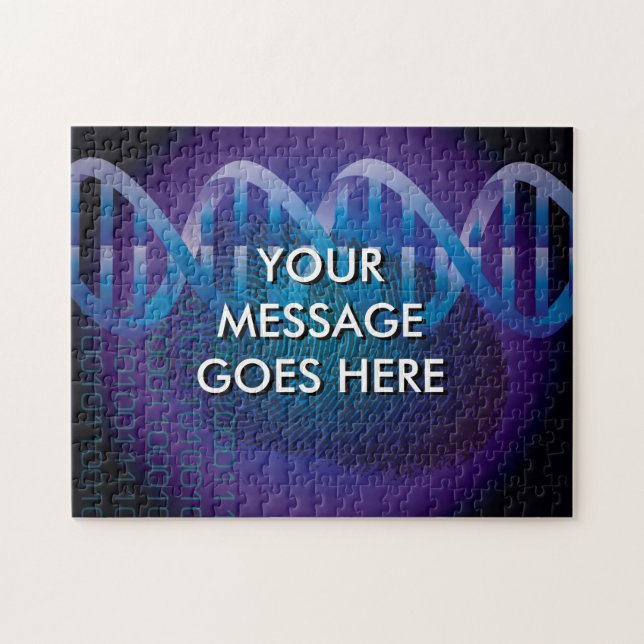 Personalised DNA Fingerprint Science Jigsaw Puzzle (Horizontal)