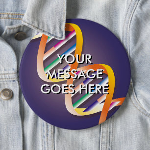Personalised DNA Spotlight 6 Inch Round Button