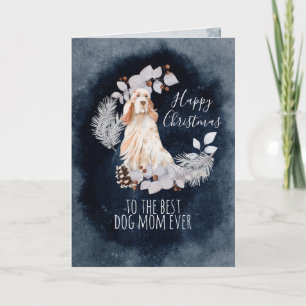 Personalised Dog Mum English Setter Holiday Card