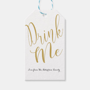 Personalised Drink Me gift tag