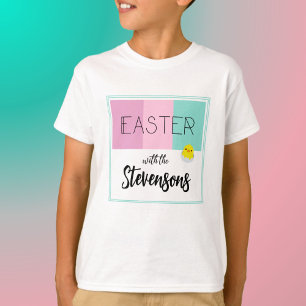 Personalised Easter T-Shirt 'Easter stripes'