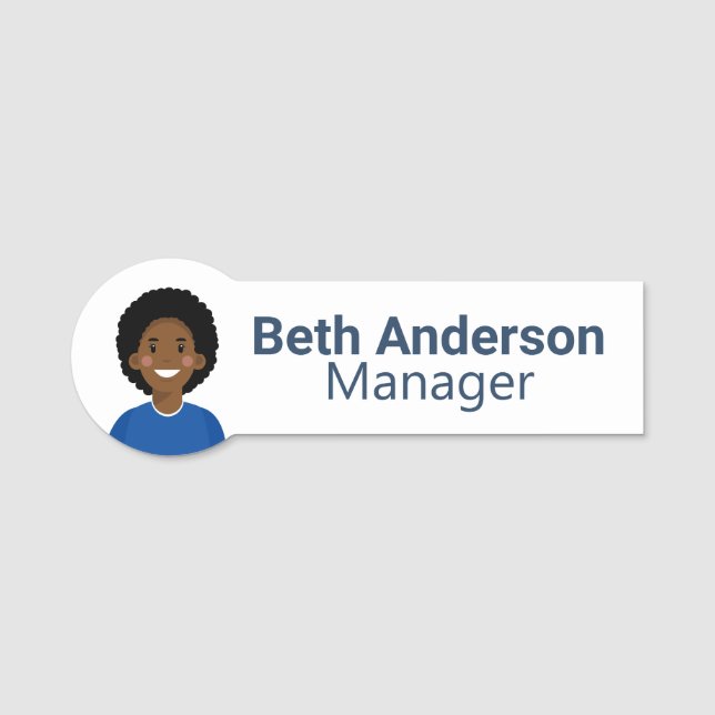 Personalised editable name tag (Front)