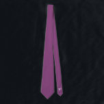Personalised Eggplant Wedding Groom  Tie<br><div class="desc">If you're looking for a wedding tie that is both modern and minimalist,  our Eggplant neck tie design is the perfect choice ©️2023  - The back of the tie is personalized with the groom's/groomsman initials,  you can remove this if you just want a matching solid necktie with no writing</div>