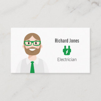 Personalised Electrician Avatar Business Card