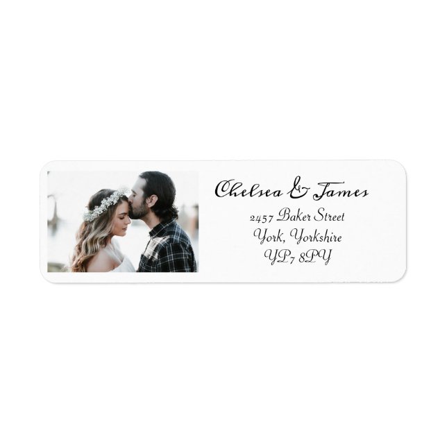 Personalised Elegant Calligraphy Photo Return  (Front)