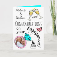 Personalised Engagement Congratulations Photo Card
