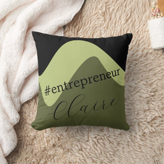 Personalised Entrepreneur Custom Name Throw Pillow (Blanket)