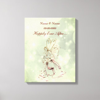 Personalised Fairy Wedding Day Gift Canvas Print