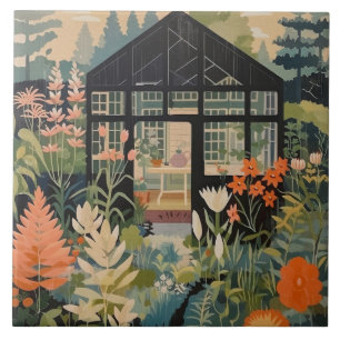 Personalised Family Birth House Ceramic Tile