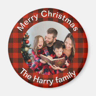 Personalised family photo christmas keepsake  magnet