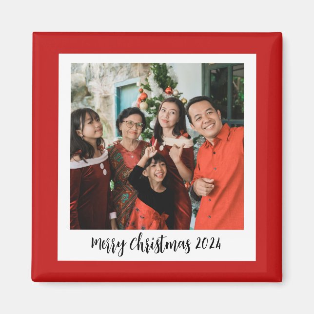 Personalised family photo memorable christmas gift magnet (Front)
