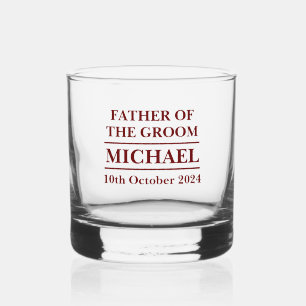Personalised Father Of The Groom Tumblers Whisky  Whiskey Glass