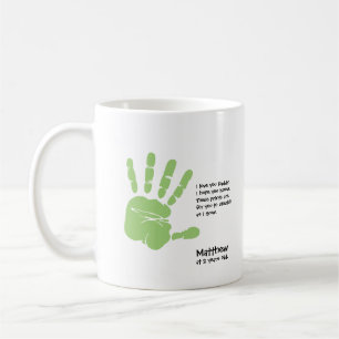 Personalised Father's Day handprint gift Coffee Mug