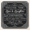 personalised Favour wedding coaster Thank you