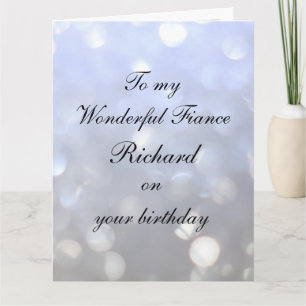 Personalised Fiance Birthday Card