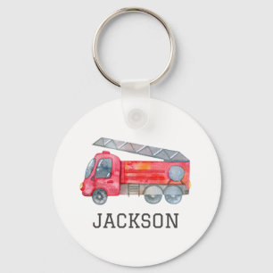Personalised Fire engine birthday Party Keychain