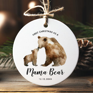 Personalised First Christmas as a mother Ceramic Ornament