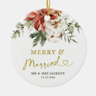 Personalised First Christmas Married Ornament Gift