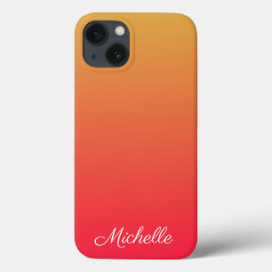 Personalised flame red and yellow ombre Case-Mate  iPhone 13 Case